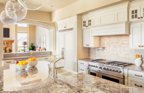 Kitchen renovation with new cabinets and countertops by Uprise Renovation in Charlotte