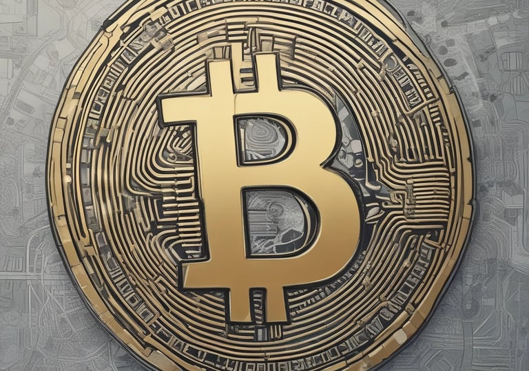 A modern workspace with a focus on technology. In the foreground, there is a black laptop with a distinctive logo placed on a table beside a smartphone propped on a stand. A man is sitting in the background, also using a similar laptop. The setting is minimalistic with a combination of white furniture and a textured brick wall.