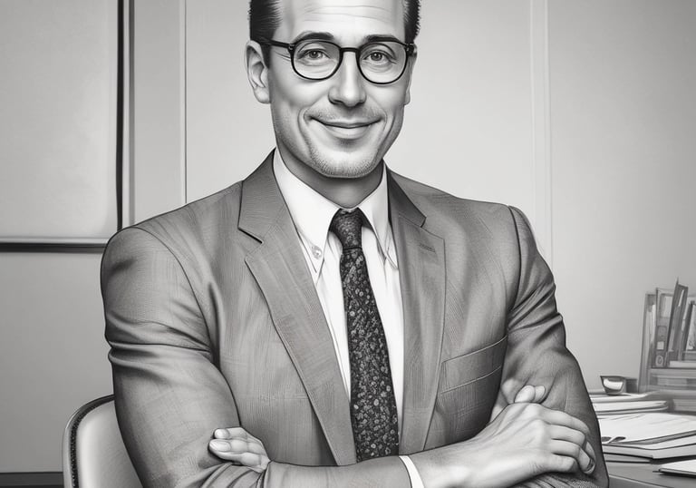 a man riding a skateboard down a street next to tall buildings