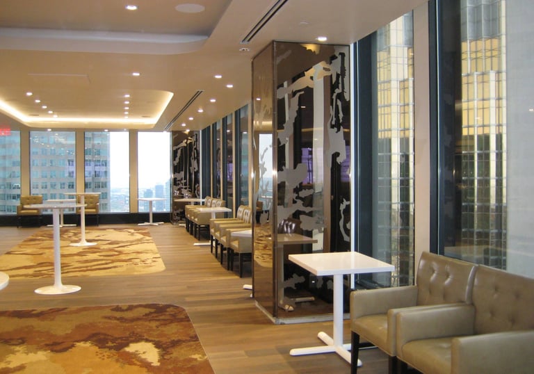 Photo of the Stratus Club, metal design features by Pengelly Iron Works