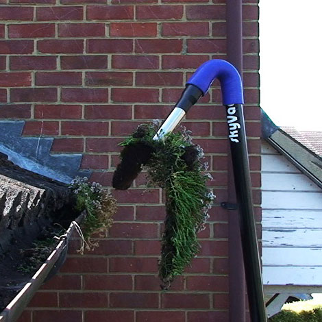 Gutter Cleaning vacuum removing gutter debris C Thru Window Cleaning Services, Exeter