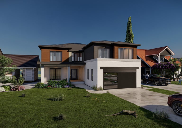 home exterior 3d rendering