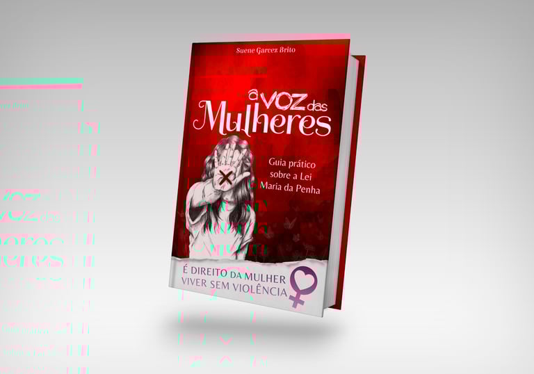 capa de livro com desenho de mulher na capa, livro sobre leis em defesa das mulheres