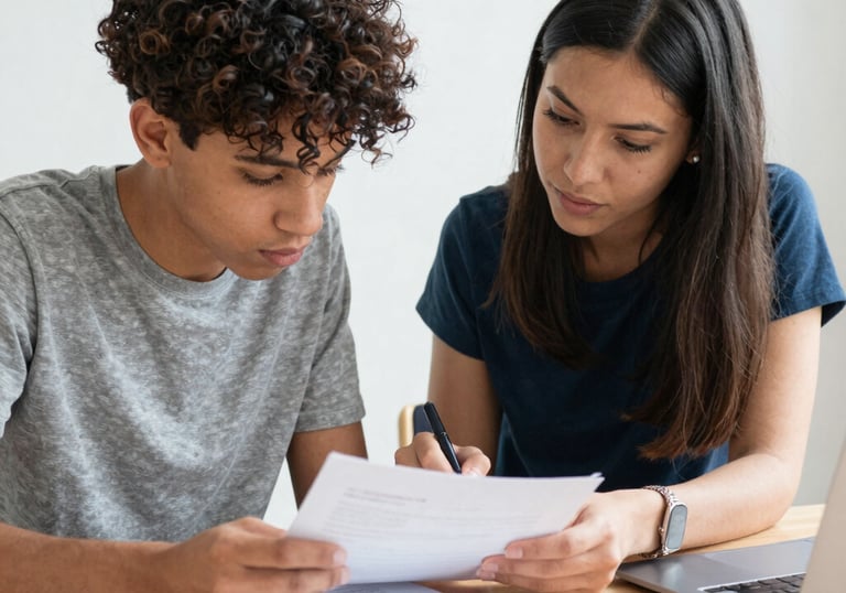 A mentor and mentee engaged in a discussion, showcasing the power of guidance and support.