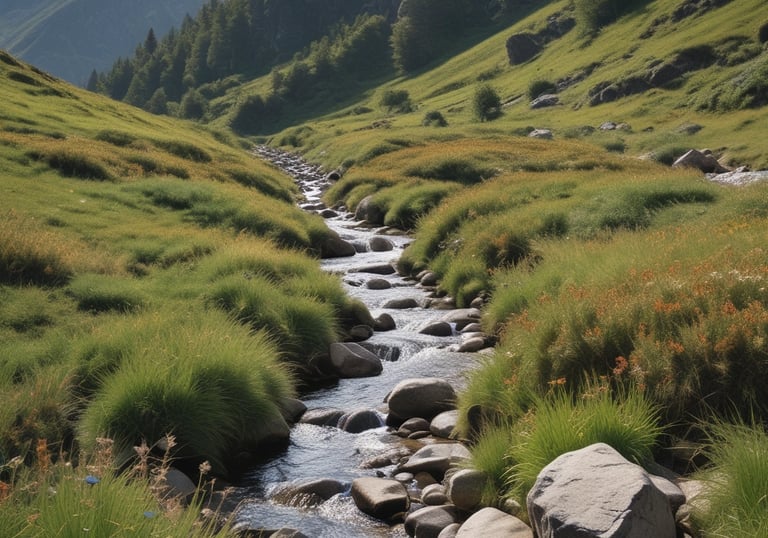 A comforting scene of nature promoting relaxation.