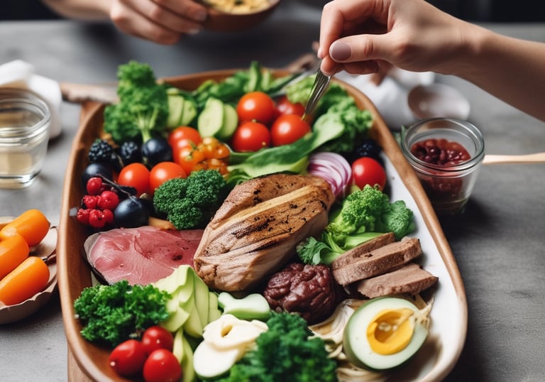 a man riding a skateboard down a street next to tall buildings