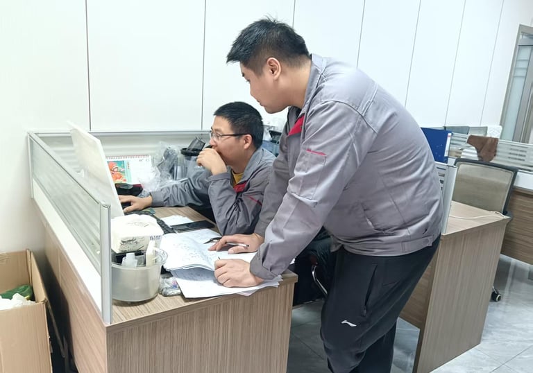 the engineers are doing mold design and 3D drawings