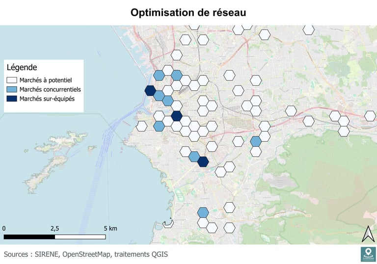 Étude des zones prioritaires d'expansion à Marseille
