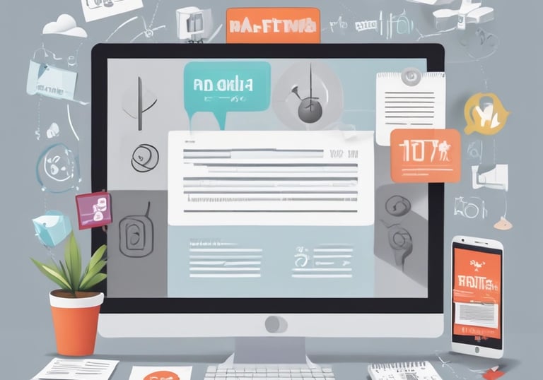 A vibrant digital marketing campaign displayed on multiple devices.