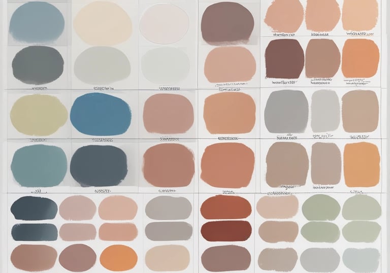 nuancier de couleurs pour proposition d'harmonie