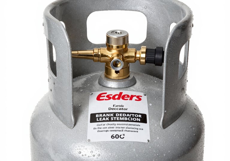 Technician using gas tracer equipment to detect water leaks in a wall.