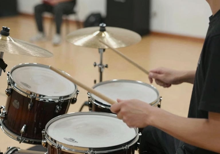 Close-up of piano keys with soft natural light falling across them.
