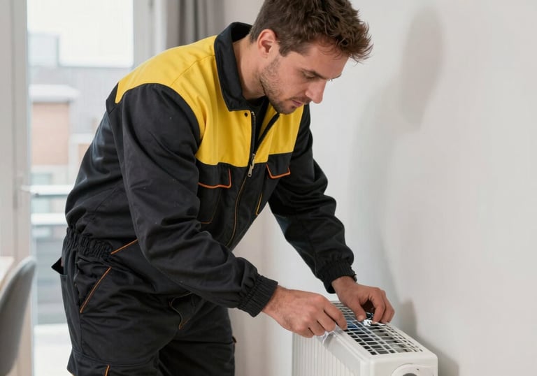 a man riding a skateboard down a street next to tall buildings
