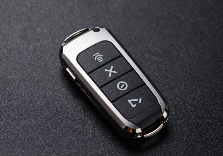 Mobile locksmith van parked outside a home, ready to assist with key fob issues.