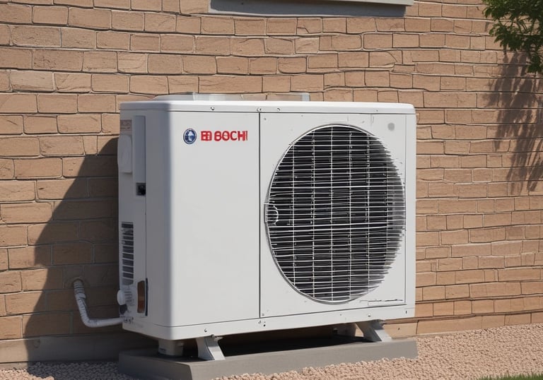 Photo of an energy consultant discussing plans with a homeowner in front of a house.
