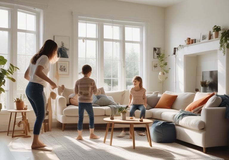 A professional cleaner scrubbing kitchen countertops with focused care.