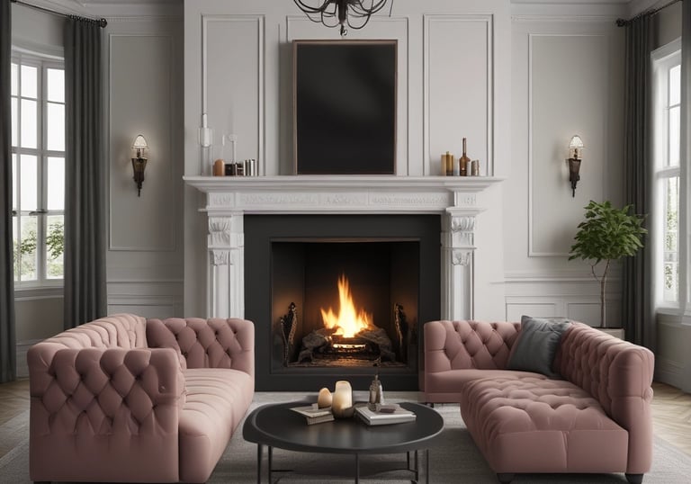 Cozy living room with elegant custom furniture and soft natural light.