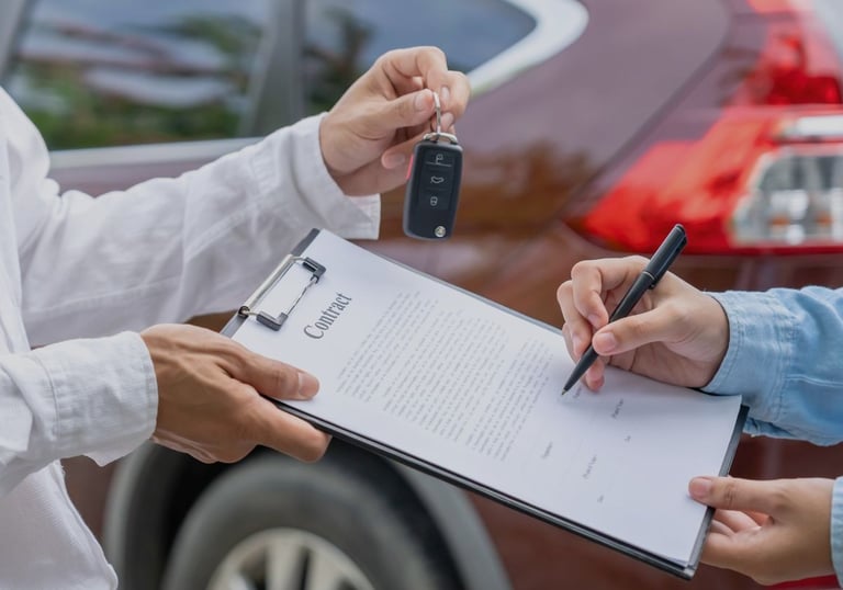 Weekly and monthly car rental agreement for rideshare drivers in Tucson Arizona