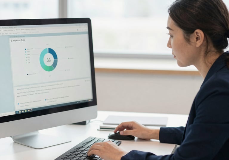 Team collaborating over digital marketing strategy with charts and graphs.