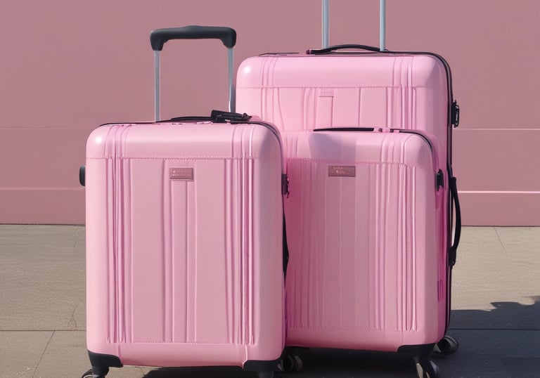 A clean layout showing suitcase size options with color swatches.