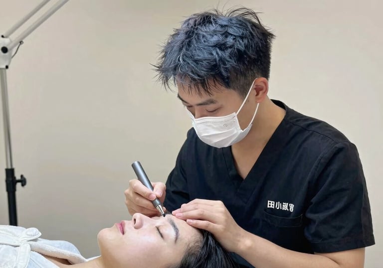 An orthopedic surgeon consulting with a patient about knee recovery exercises.