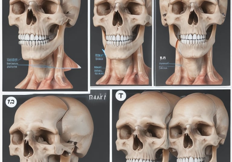Close-up of a dental implant being placed in a patient's mouth in a clean clinical setting.