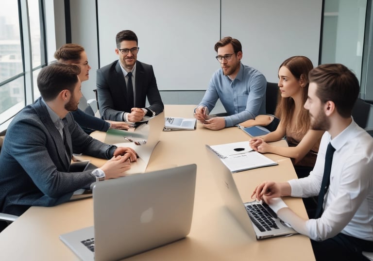 A friendly support agent assisting a client over the phone.