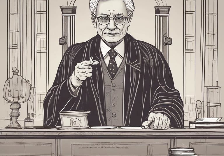 A gavel resting on legal documents symbolizing justice and law.