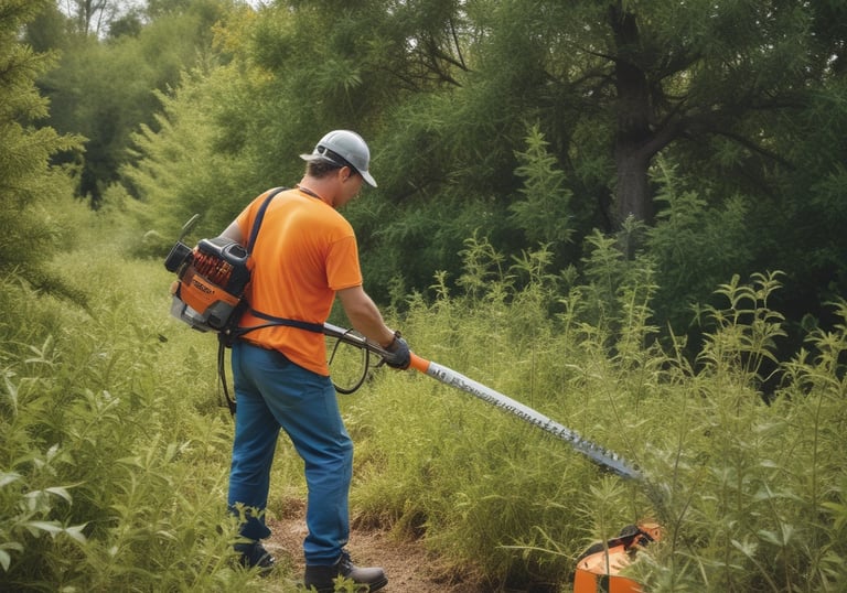 A freshly mowed green lawn bordered by colorful flower beds on a sunny day.