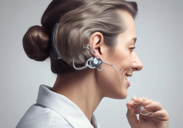 Speech therapist working with a child on communication skills.