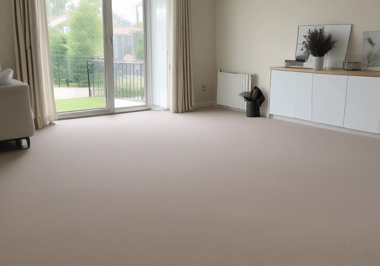Close-up of a professional cleaning a carpet with specialized equipment.