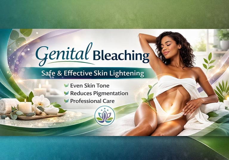 Professional intimate skin lightening treatment for hyperpigmentation at a women’s health clinic