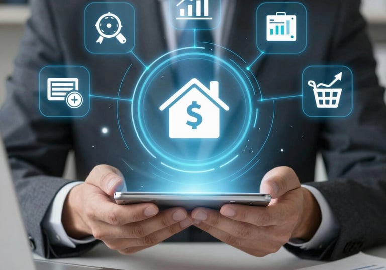 A team collaborating on digital transformation projects with laptops and charts.