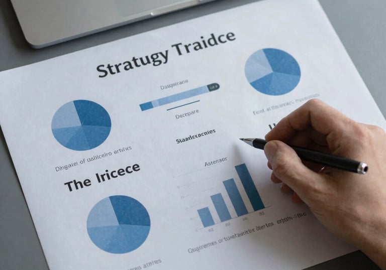 A professional consultant discussing strategic plans with a client in a modern office.