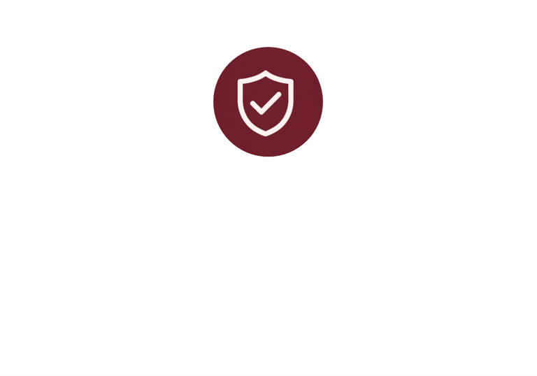 Ícone escudo com checkmark, simbolizando a experiência comprovada e a confiança no Vanderlei Buffet e Eventos.