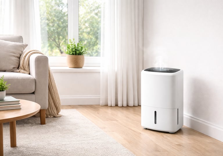 Deshumidificador doméstico para quitar la humedad por condensación en casa