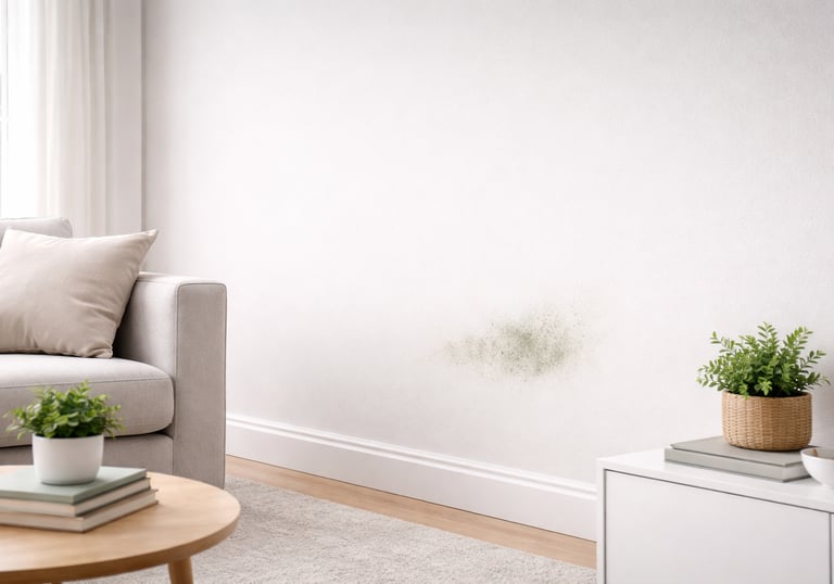 Pintar una pared con humedad por condensación sin solucionar la causa real