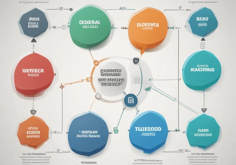 A team meeting in a bright conference room discussing financial strategies.