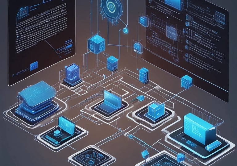 A visual representation of IoT devices interconnected.