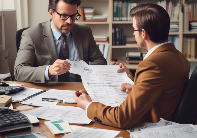A smartphone screen showing the s&v tax service booking app interface.