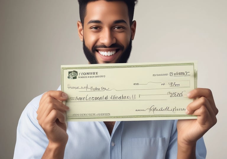 Happy client shaking hands with a Victory Funds Recovery representative.