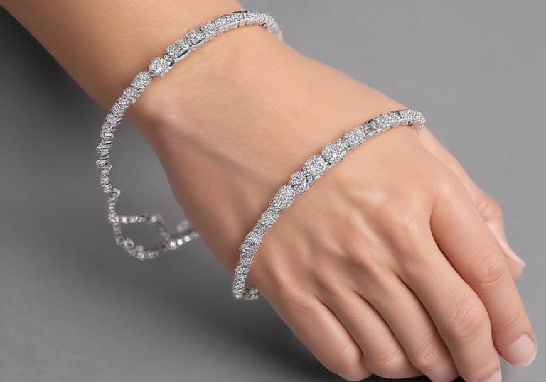 A pair of delicate sapphire earrings sparkling against a dark silk background.