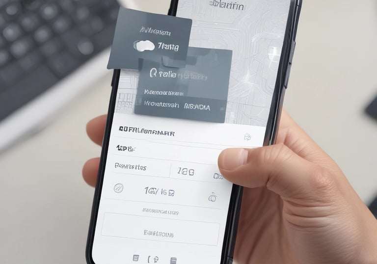 Close-up of a user interacting with an intuitive AI dashboard on a tablet
