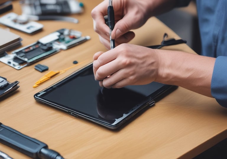 reparation tablette dans mon atelier a garennes sur Eure dans l'Eure 27
