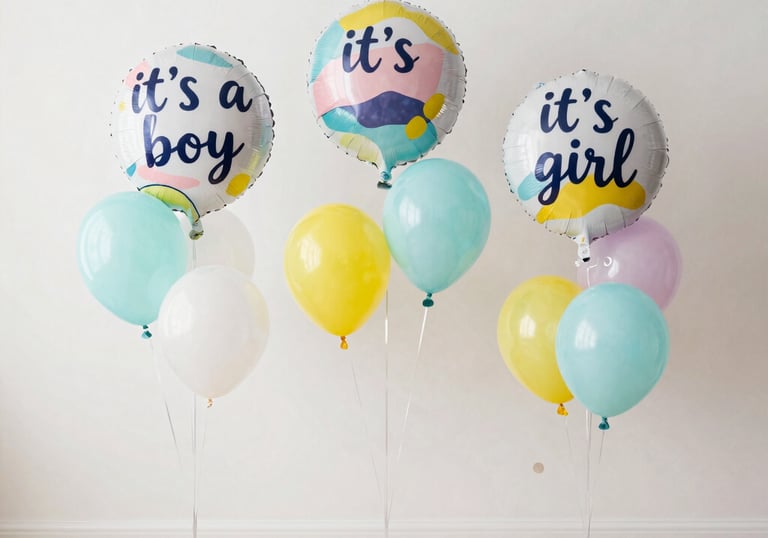 A lively birthday party setup with colorful balloons and festive decorations.
