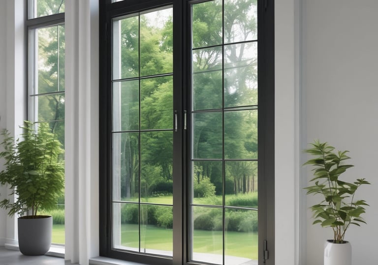 A compact heat pump unit installed neatly beside a contemporary house.