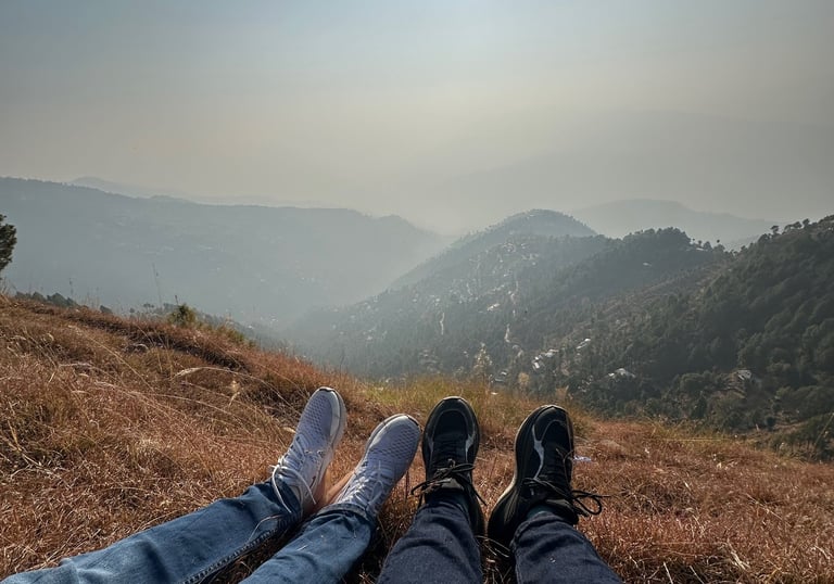 couple on honeymoon tour in mountains of pakistan