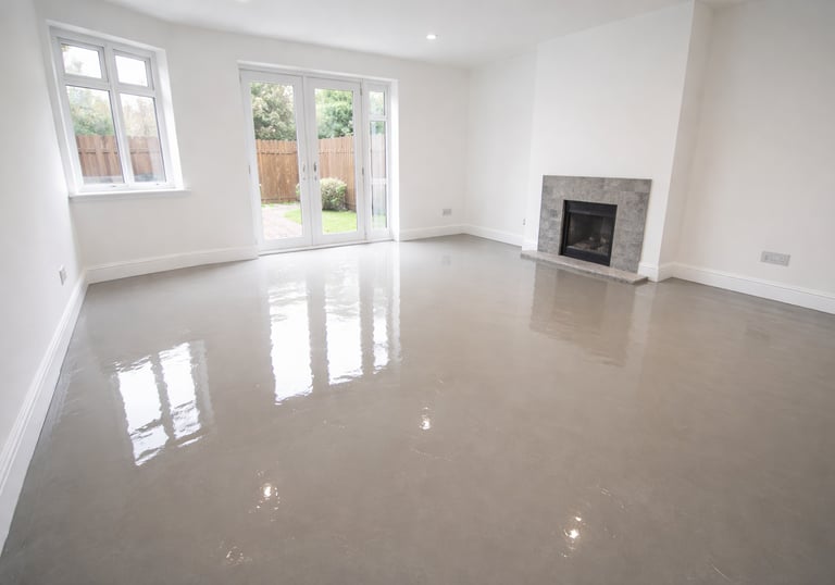 Latex self leveling floor