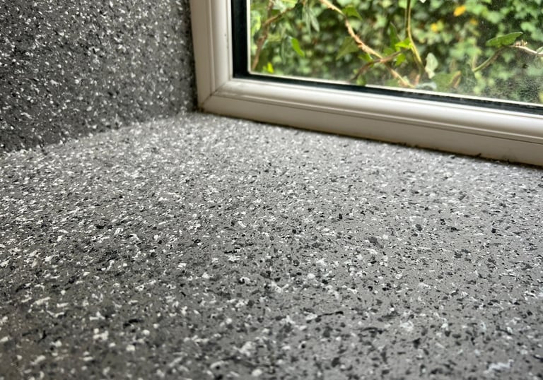 spray granite wall
