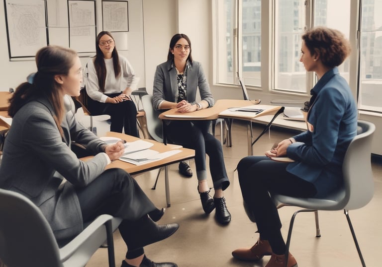 a man riding a skateboard down a street next to tall buildings